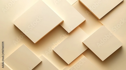 Abstract Beige Square Geometric Pattern Design