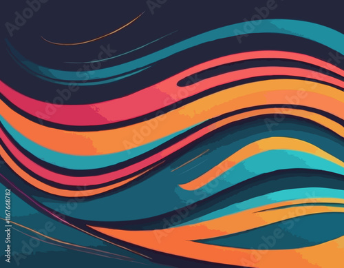 Vector abstract flowing wave lines background. Design element for presentation. website template