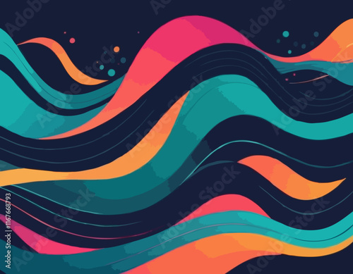 Vector abstract flowing wave lines background. Design element for presentation. website template