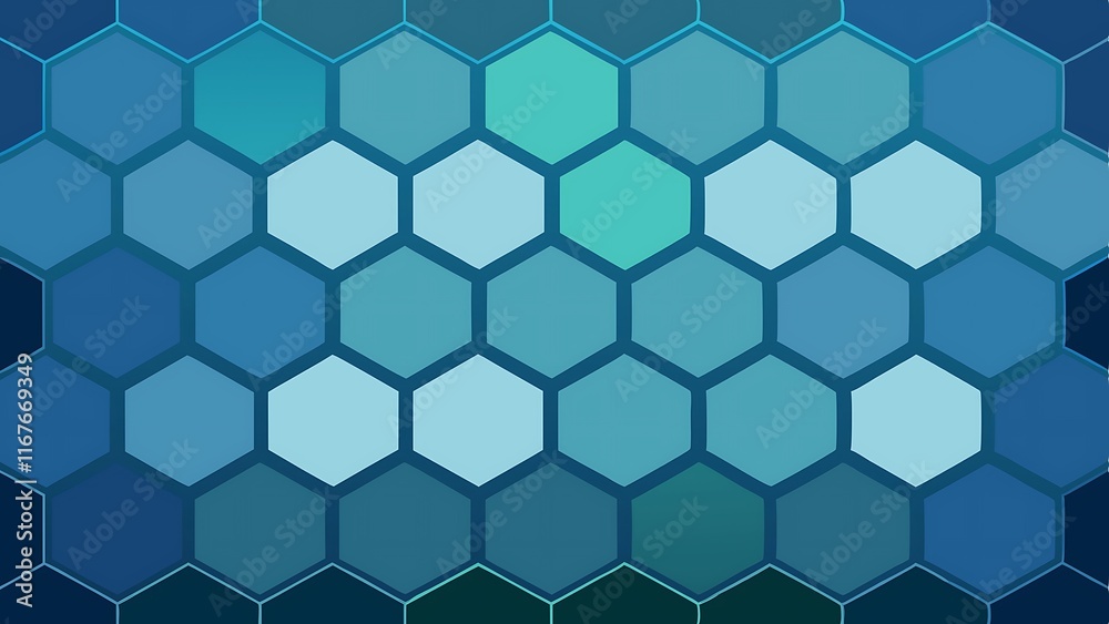 Minimalistic Hexagonal Grid with Soft Gradient for Modern and Elegant Geometric Design