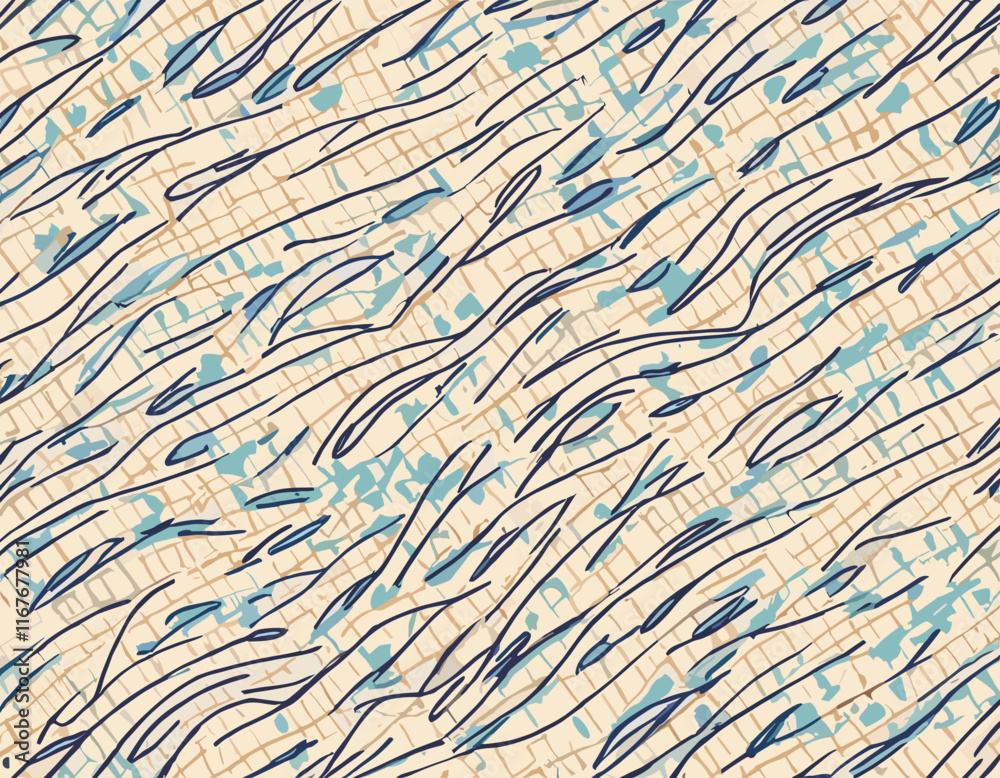 Groovy Checker Line Seamless Pattern. Paper Notebook Texture. Doodle Y2k Style Background Groovy Checker Line Seamless Pattern. Paper Notebook Texture. Doodle Y2k Style Background