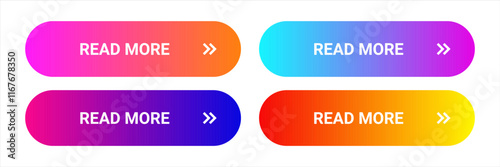 Colorful CTA button set: Read more.