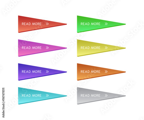 Colorful CTA button set: Read more.