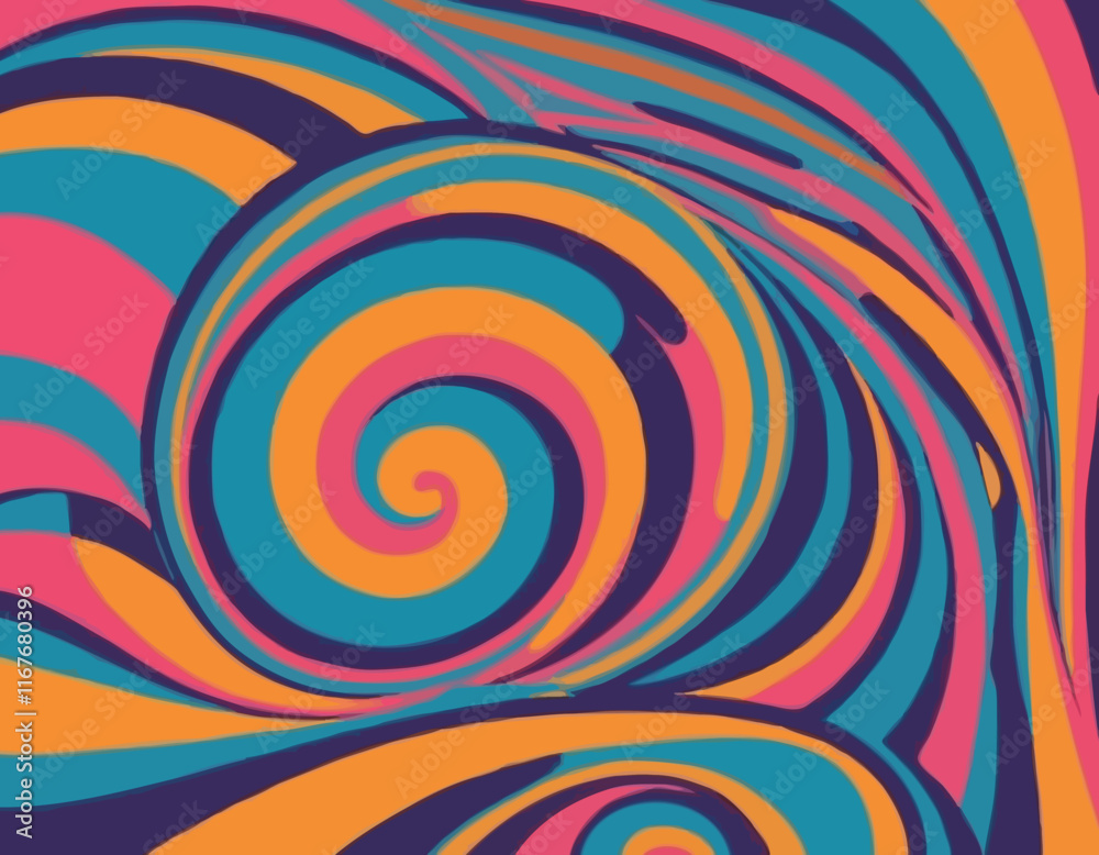 Psychedelic Swirl Carnival Pattern. Retro Waves, Swirl, Twirl Background. Abstract Groovy Texture. Y2k aesthetic Psychedelic Swirl Carnival Pattern. Retro Waves, Swirl, Twirl Background. Abstract Groovy Texture. Y2k aesthetic