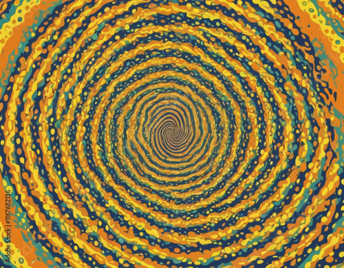 Set of Wavy Seamless Trippy Patterns in Psychedelic Colors. Abstract Vector Swirl Backgrounds. 1970 Aesthetic Textures with Flowing Waves