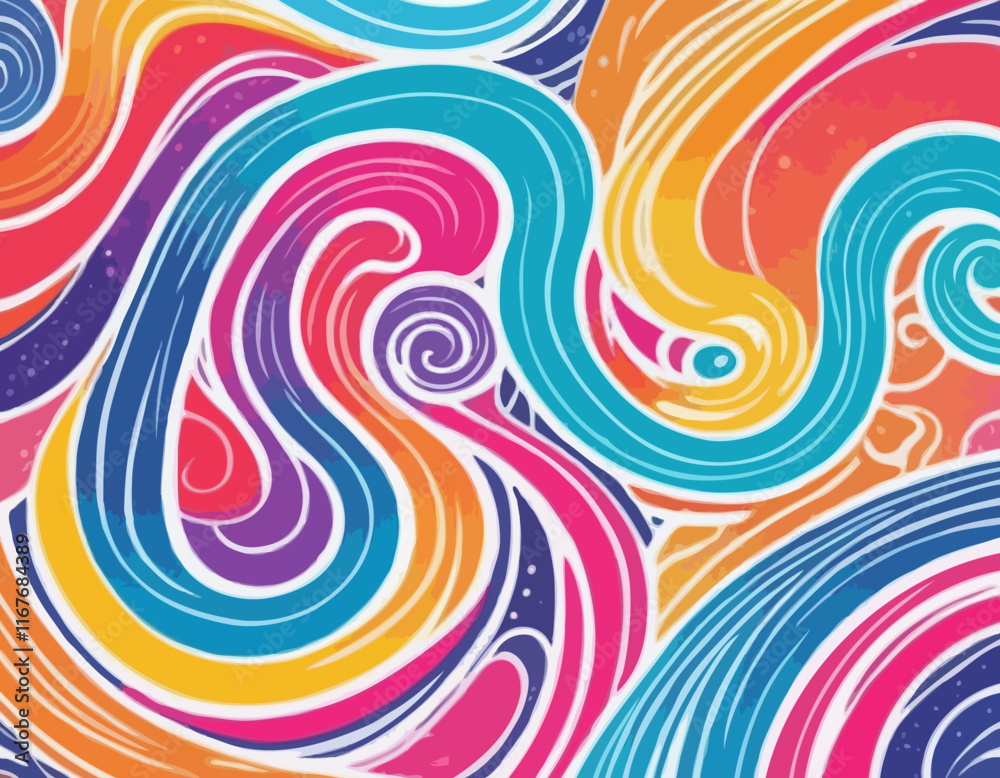 Set of Swirl Rainbow Colored Gradient Lines. Squiggle Doodle Waves for Carnival Decoration, Celebration and Parties. Fun Curve Neon Graphic Shapes Set of Swirl Rainbow Colored Gradient Lines. Squiggle Doodle Waves for Carnival Decoration, Celebration and Parties. Fun Curve Neon Graphic Shapes