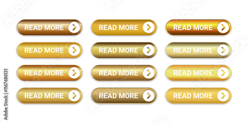 Golden and bronze CTA button set: Read more.