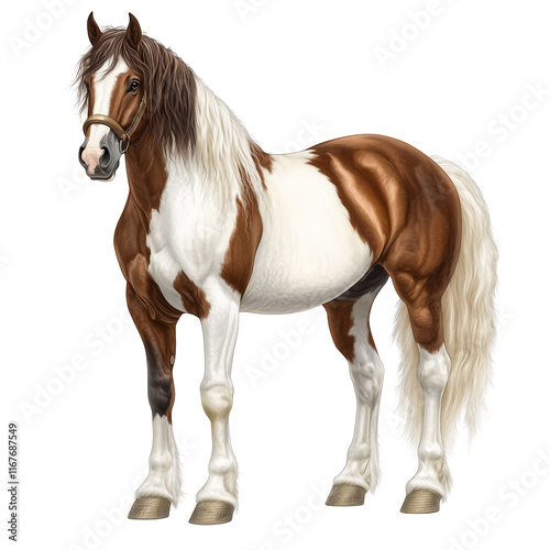 Odd-colored horse illustration
