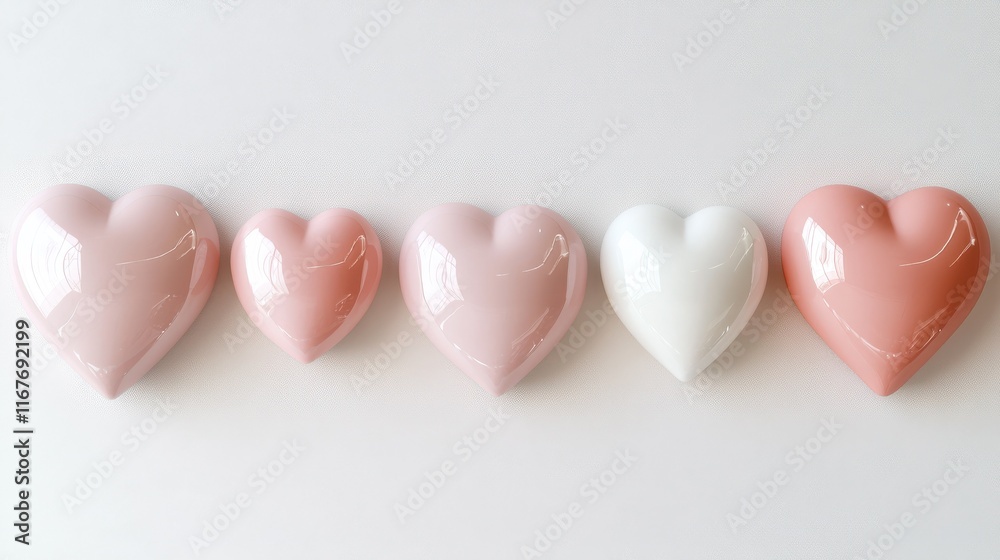 pink and white hearts of different sizes pink and white hearts of different sizes