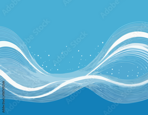 Air Flow Isolated Texture. White Wind Stream Waves Effect on Blue Background. Fresh Breeze Waves From Conditioner Illustrations photo