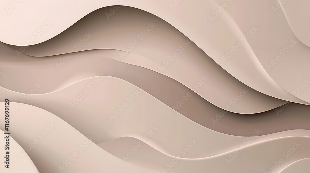 Abstract Beige Waves Smooth Curves Design Abstract Beige Waves Smooth Curves Design