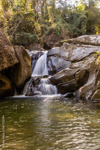 Oido del Mundo (Ear of the World) waterfall near Minca, Colombia