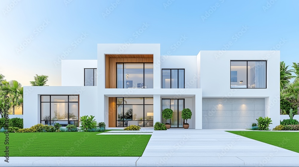 A modern house with a daring yet elegant front, a cozy color palette, and exceptional attention to detail. A modern house with a daring yet elegant front, a cozy color palette, and exceptional attention to detail.