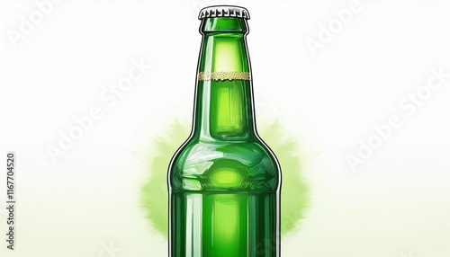 green beer bottle