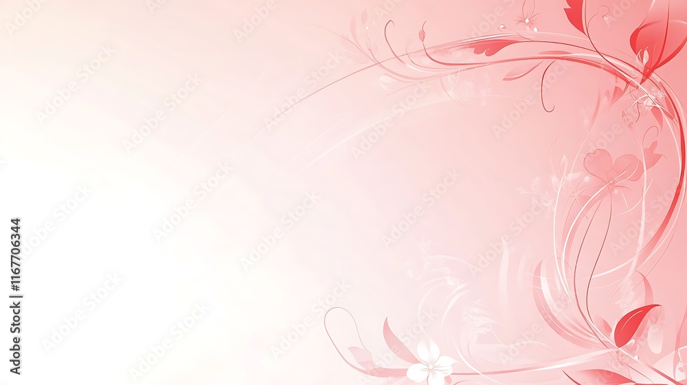 Delicate Pink Floral Swirls Abstract Background Design Delicate Pink Floral Swirls Abstract Background Design