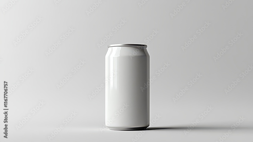 Blank white aluminum beverage can mockup. Blank white aluminum beverage can mockup.