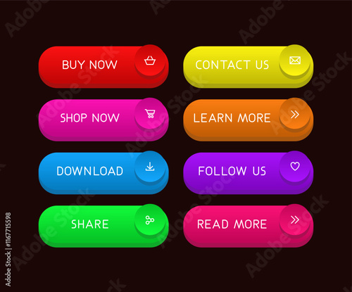 CTA button set.