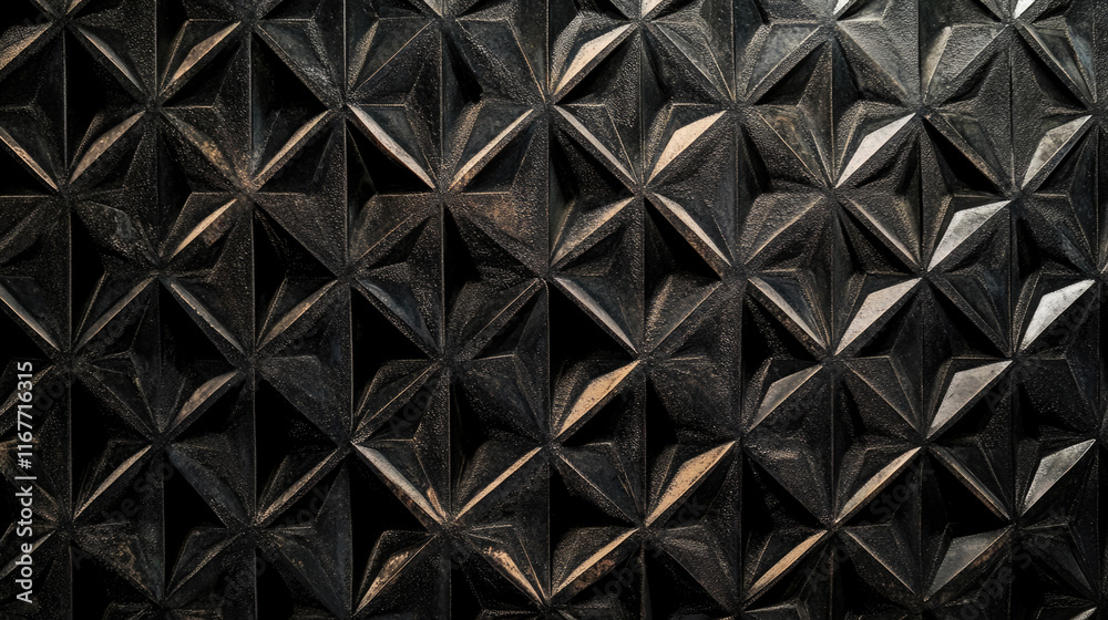 Abstract geometric pattern with metallic texture and triangular shapes Abstract geometric pattern with metallic texture and triangular shapes