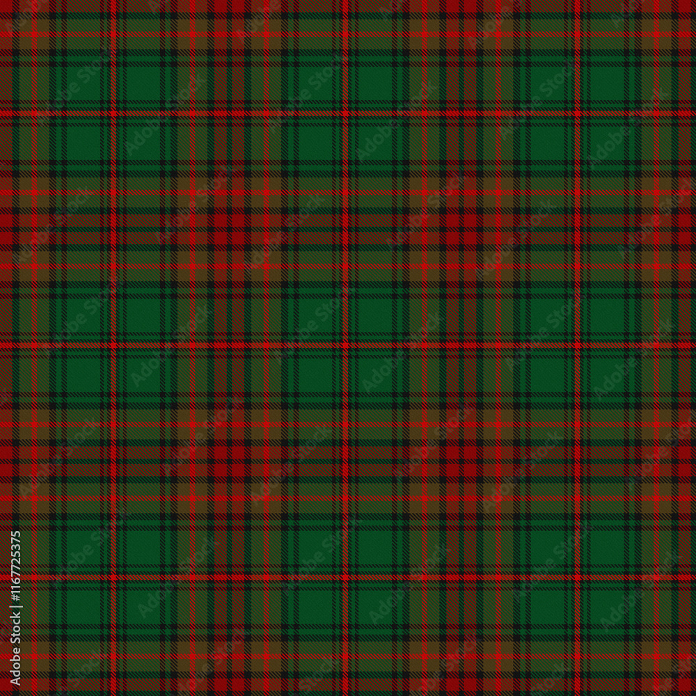 Red, Green, Black Tartan Weave Pattern - Tile Red, Green, Black Tartan Weave Pattern - Tile