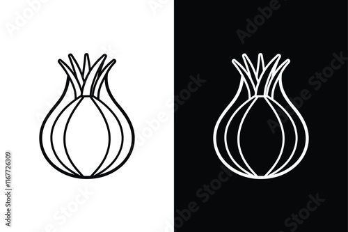 Fennel icon vector on White Background ,Vector Art Illustration on white background.