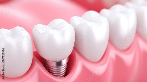 Dental implant procedure dentistry office medical content clinical environment close-up view oral health improvement