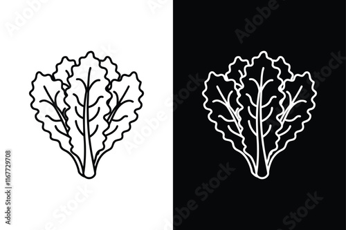 Kale icon vector on White Background ,Vector Art Illustration on white background.