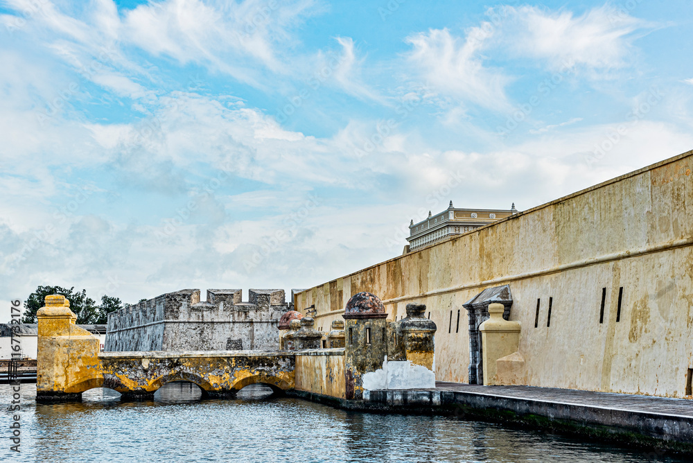 Naklejka premium bridge in san juan de ulua veracruz 