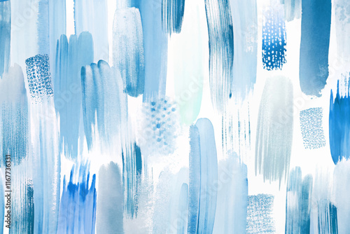 Abstract watercolor background, blue brush strokes, artistic texture, modern design, creative backdrop, soothing tones.