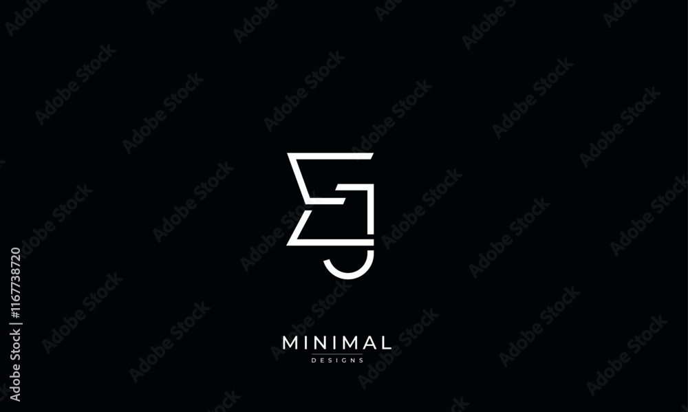 Alphabet letter icon logo EJ Alphabet letter icon logo EJ