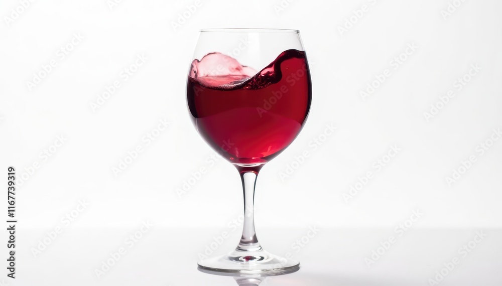 Red wine heart shape poured into goblet, white background, romantic, macro, drink Red wine heart shape poured into goblet, white background, romantic, macro, drink