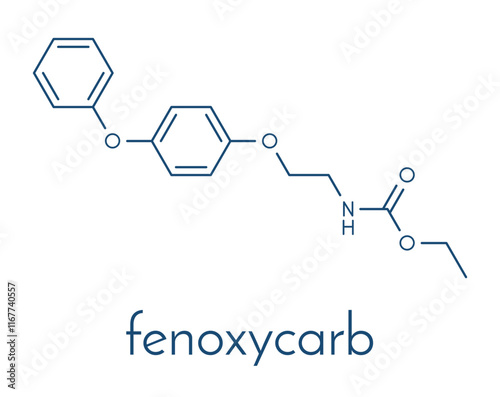 Fenoxycarb insect growth regulator molecule. Skeletal formula.