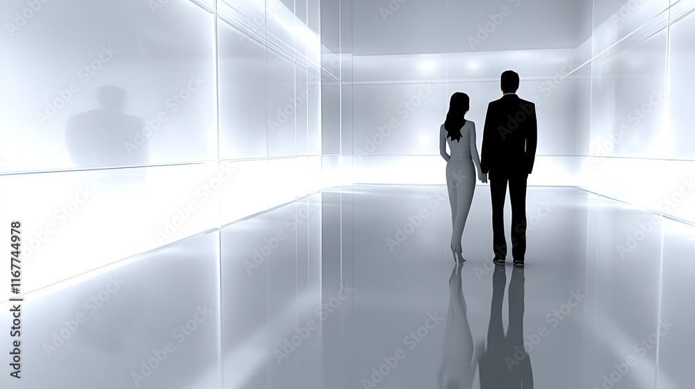 Fototapeta premium work duo, business team, couple united in a purpose