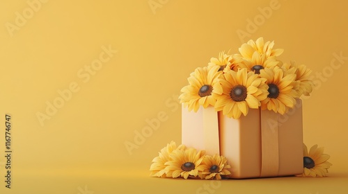 Beautiful gift with copy space