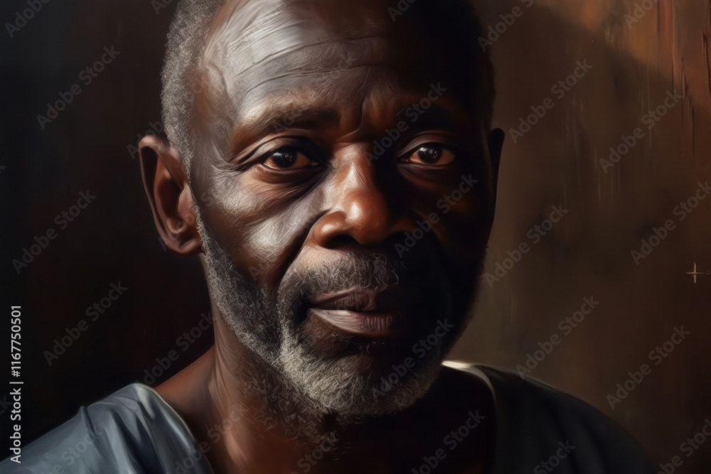 Portrait of a Man with a Serious Expression in Natural Light Portrait of a Man with a Serious Expression in Natural Light