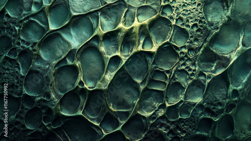 Texture of a vibrant green alien skin