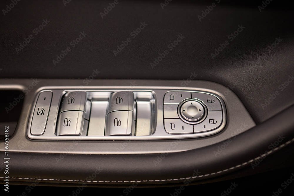 Modern Car Door Control Panel with Window Switches for convenience and functionality