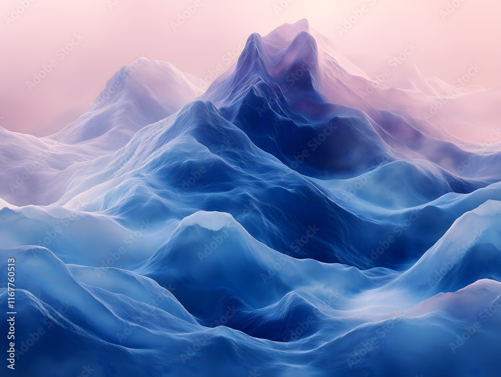 Obraz premium abstract blue waves background