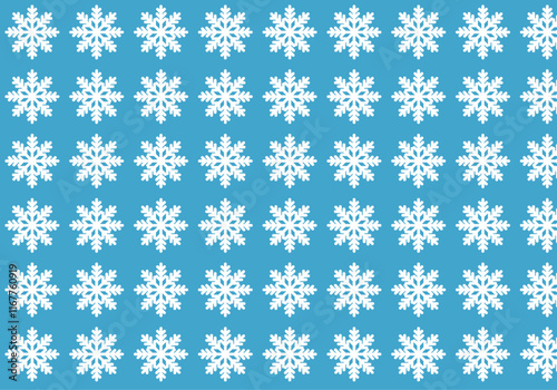 Fondo de patrón de copos de nieve en fondo azul