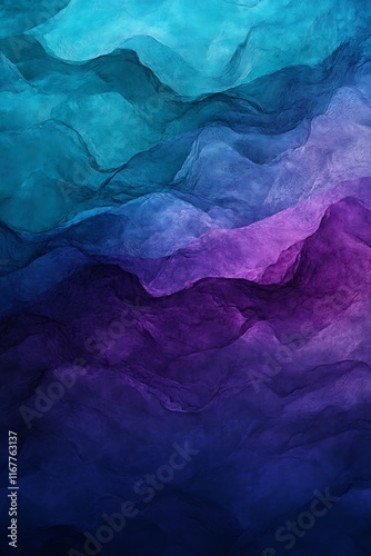 Wallpaper Mural smooth gradient transition from teal to purple with glowing light waves on a dark background  Torontodigital.ca