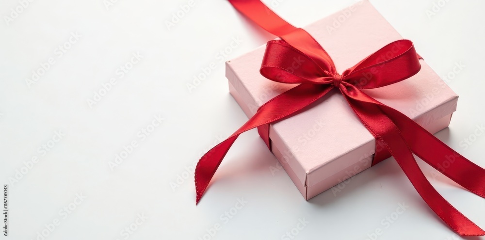 Red ribbon tied around object on white surface, knot, shape, red ribbon Red ribbon tied around object on white surface, knot, shape, red ribbon