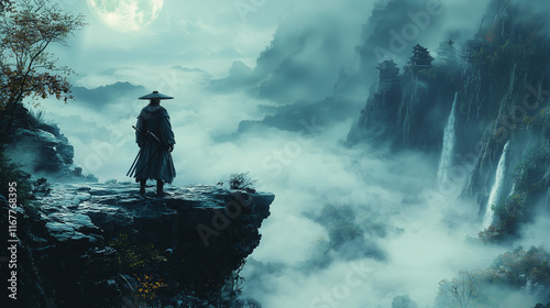 person in the mountains