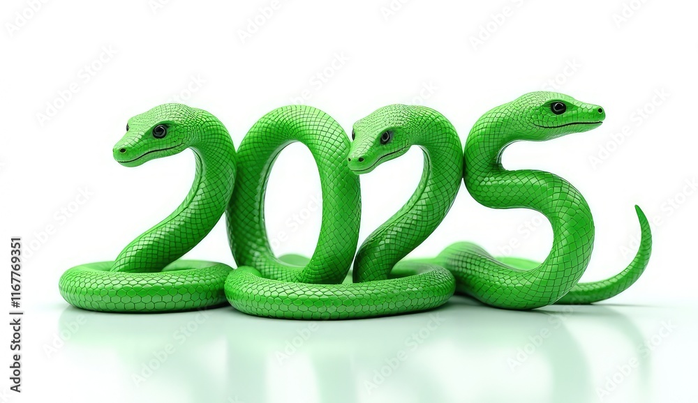 Fototapeta premium artistic 3d illustration of snake-shaped 2025