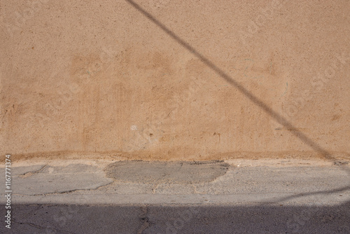 shadow and texture on the wall asphalt 