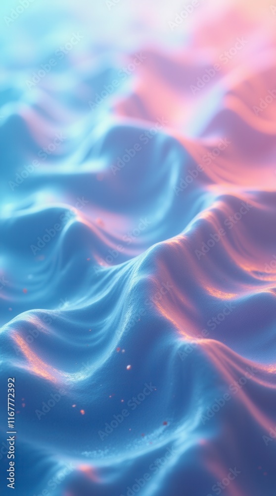 Fototapeta premium Wavy Glass Shapes Background Stock Illustration