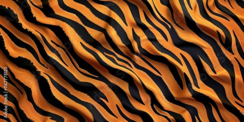 Abstract tiger themed banner. 