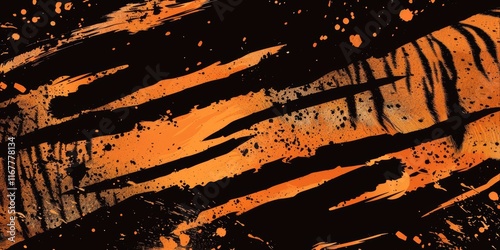 Abstract tiger themed banner. 
