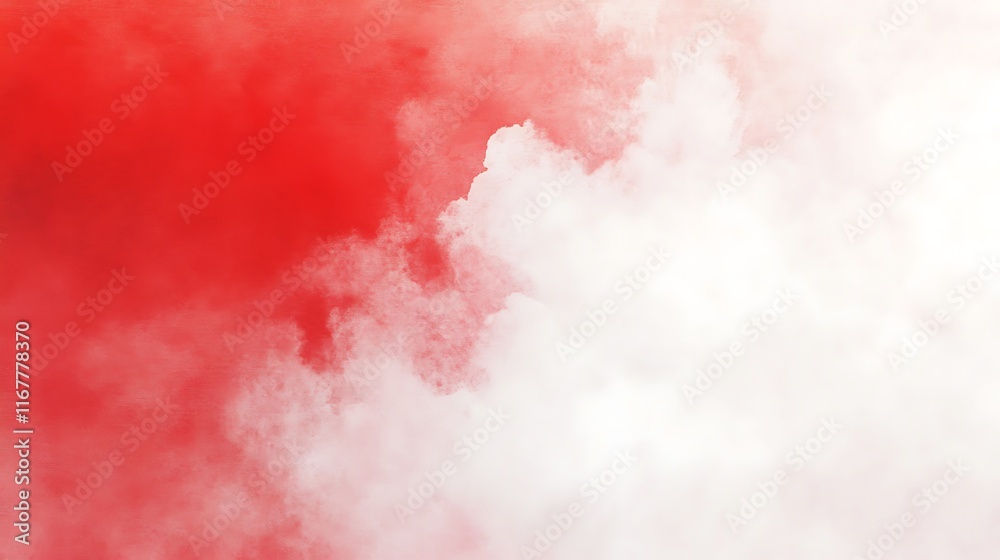 Fototapeta premium Abstract Red and White Cloud Formation Image
