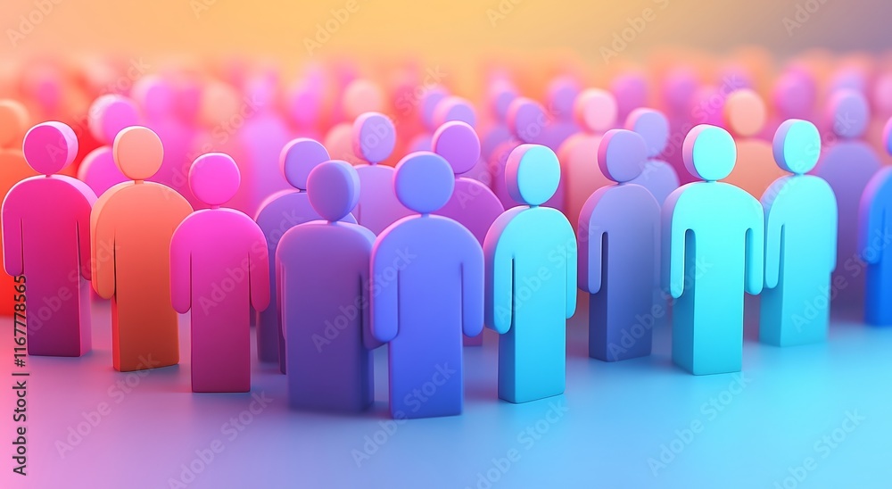 A lively digital portrayal of an eclectic, abstract assembly, emphasizing social themes and community. A lively digital portrayal of an eclectic, abstract assembly, emphasizing social themes and community.