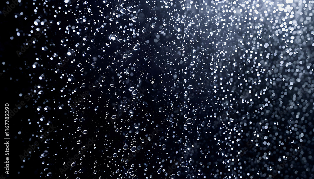 Fototapeta premium Water Droplets Running Down a Clear Glass Window