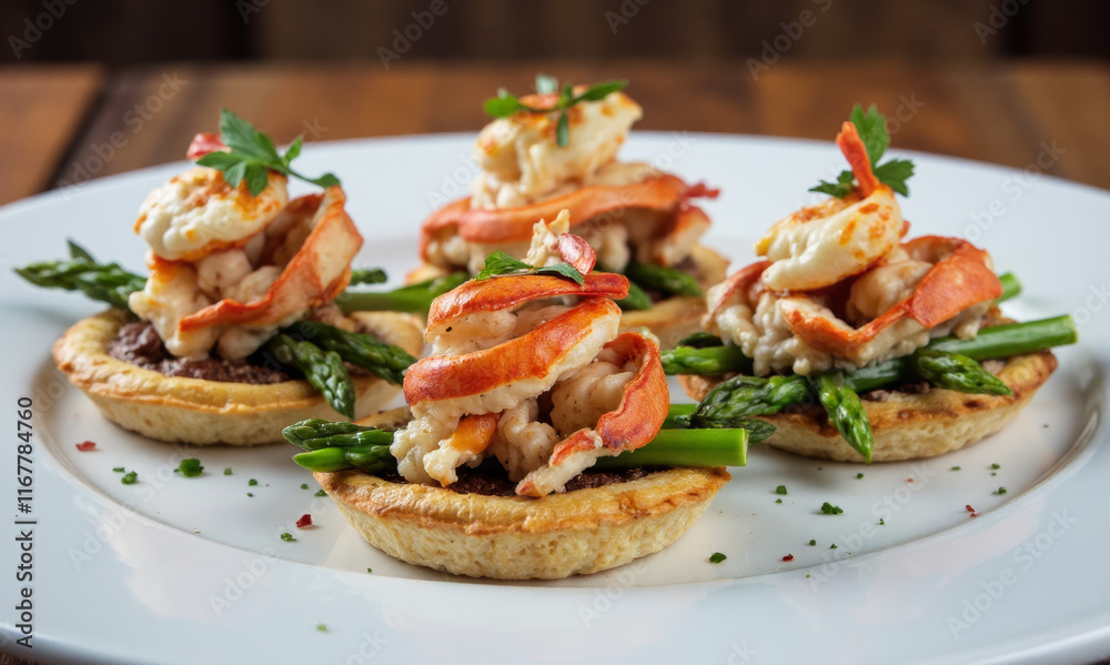 Lobster and Asparagus Tartlets Lobster and Asparagus Tartlets